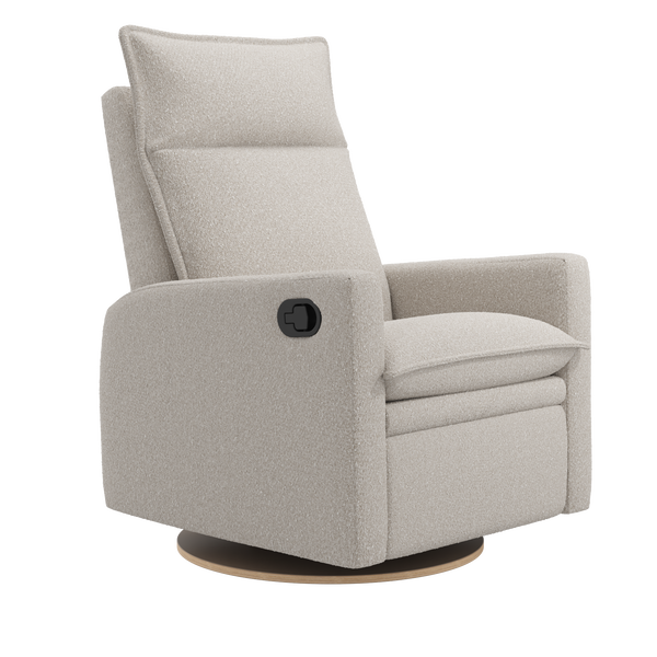 Arya 522 Upholstered Swivel Glider & recliner with removable cushions - Beyond Sheep fabric