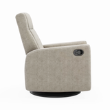 Nelly 521 Upholstered Swivel Glider & Recliner with Integrated footrest - BREATHER Fabric