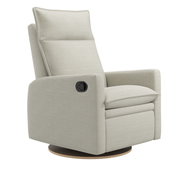 Arya 522 Upholstered Swivel Glider & recliner with removable cushions - Como fabric