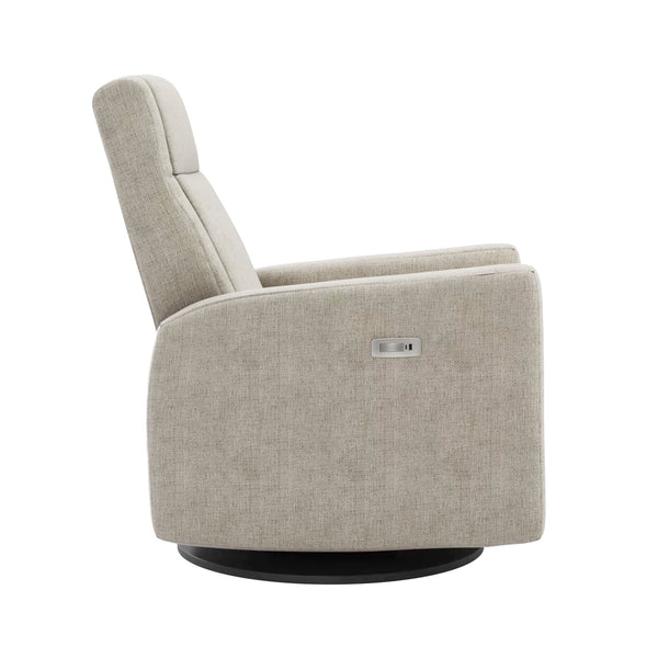 Nelly 525 Power Recliner Chair, Swivel Glider with Integrated footrest - Breather fabric
