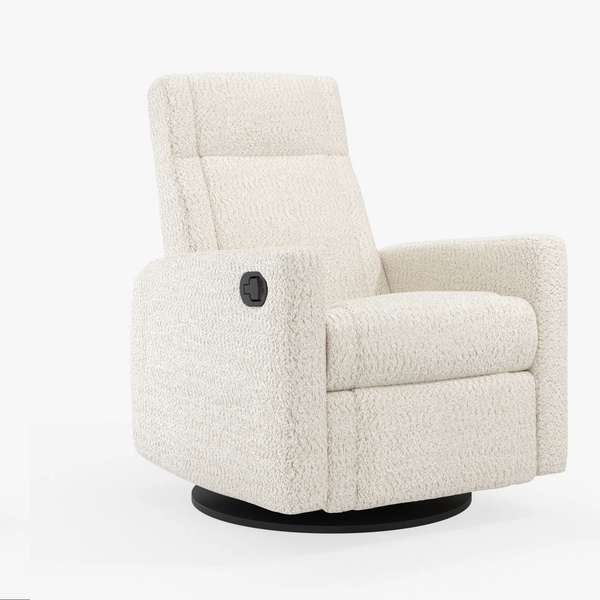 Nelly 521 Upholstered Swivel Glider & Recliner with Integrated footrest - PUPPY Fabric