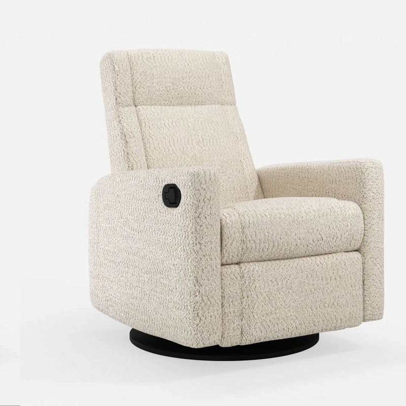 Nelly 521 Upholstered Swivel Glider & Recliner with Integrated footrest - PUPPY Fabric